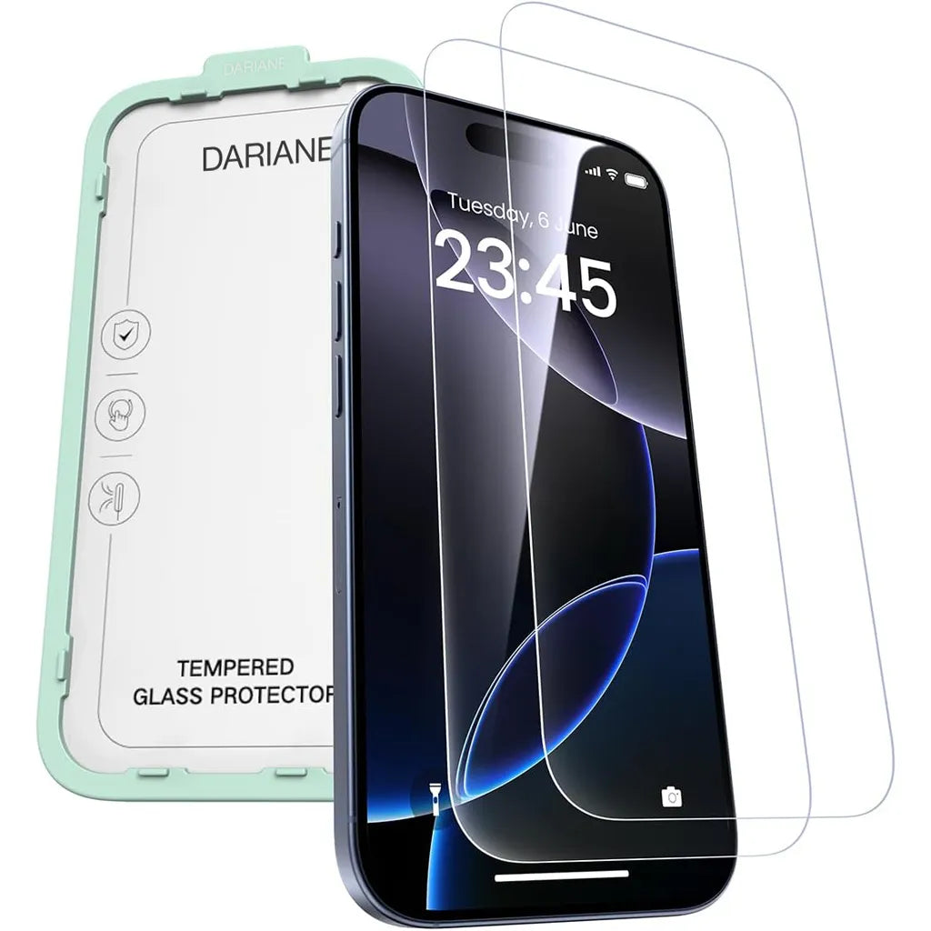 RimTex® Tempered Glass Screen Protector for iPhone (2 Pack)