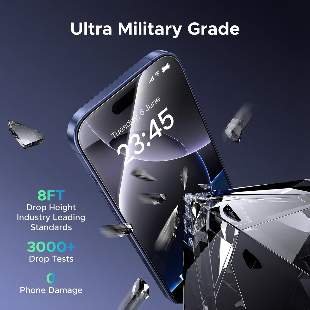 RimTex® Tempered Glass Screen Protector for iPhone (2 Pack)